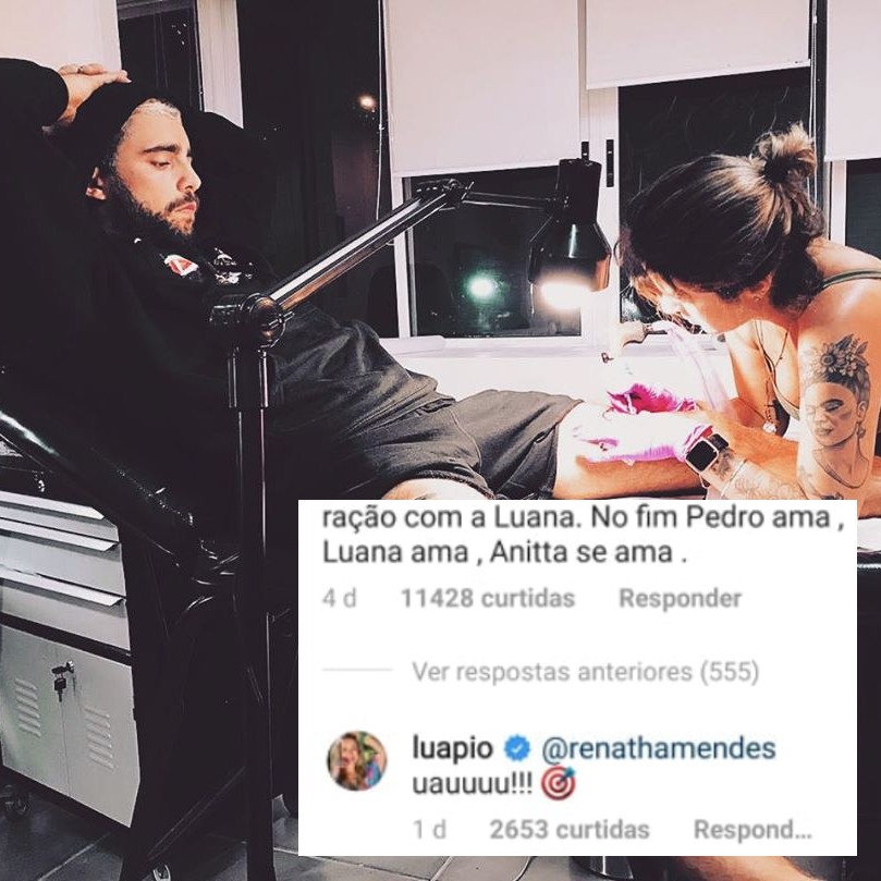 A foto de Pedro e o comentário de Luana (Foto: Reprodução/Instagram)