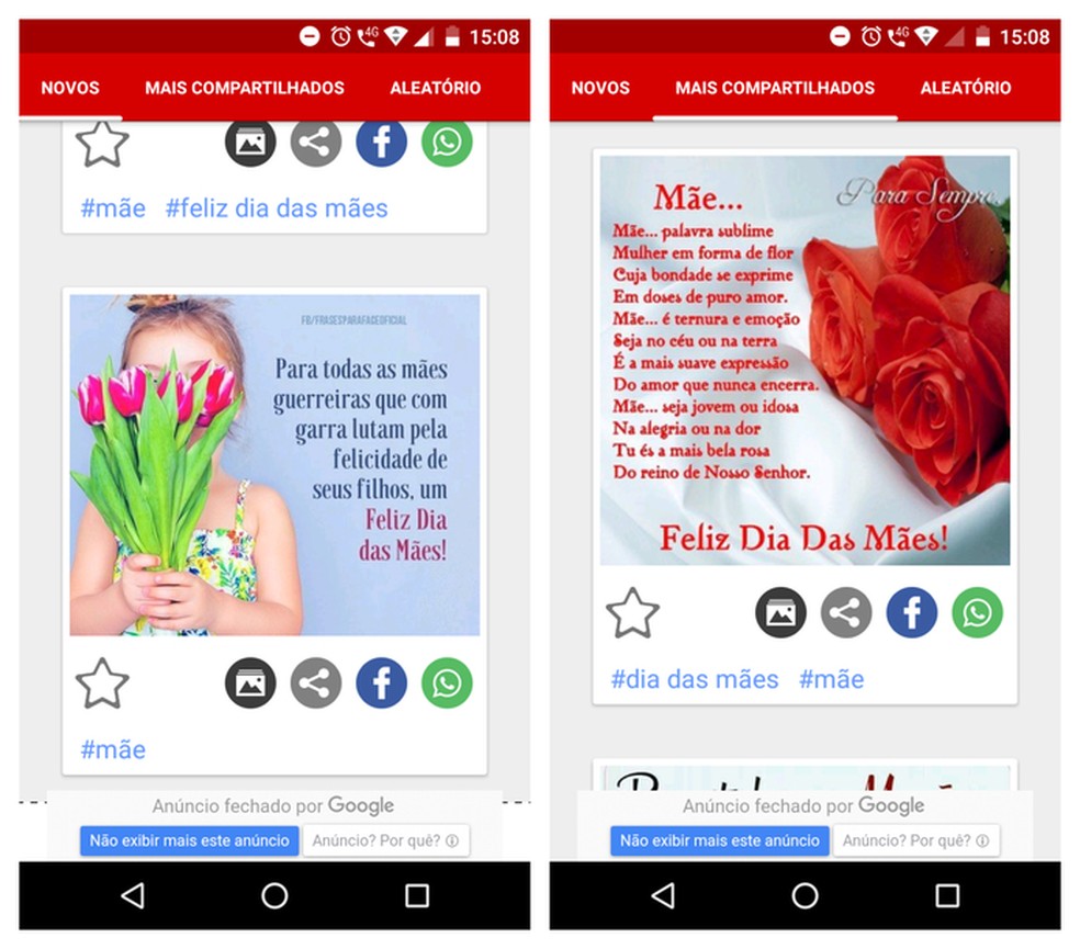 Mensagens De Feliz Dia Das Maes 2019 Veja Apps De Frases Para Whatsapp Redes Sociais Techtudo