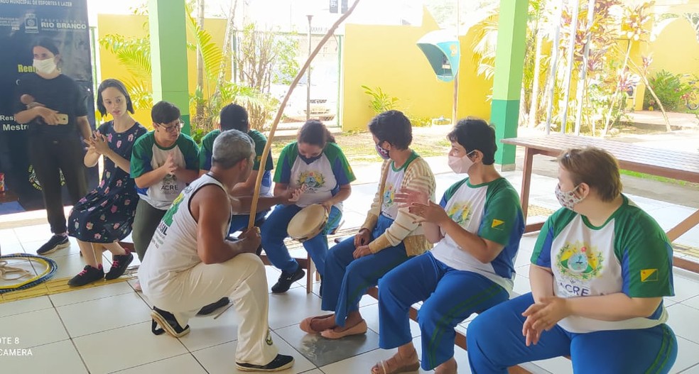 Projeto Capoeira Para Todos oferece aulas adaptadas para estudantes com deficiências no Acre — Foto: Arquivo pessoal/Ozéias da Silva Figueiredo