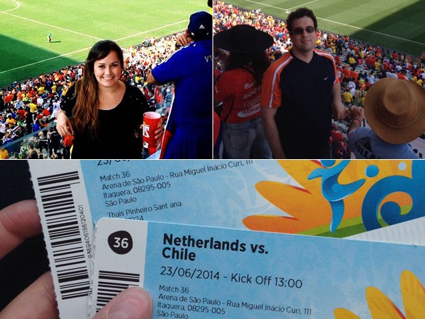 Thaís Graciano comprou ingressos para Holanda e Chile na madrugada do dia do jogo e repetiu a dose para Argentina x Suíça (Foto: Arquivo pessoal/Thaís Graciano)