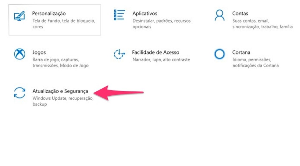 Ação para verificar informações sobre atualizações de sistema no Windows 10 — Foto: Reprodução/Marvin