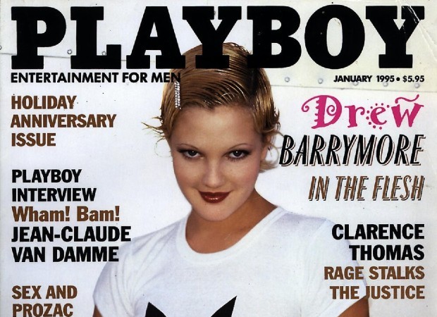 Drew Barrymore na capa da Playboy, em 1995  (Foto: reprodução de internet )