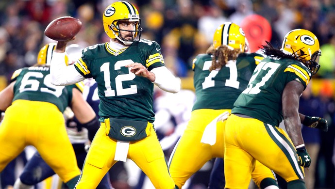 Aaron Rodgers, Green Bay Packers x New England Patriots (Foto: Agência Reutes)