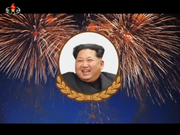 Emissão do canal KRT mostra rosto do líder da Coreia do Norte, Kim Jong-un, em vídeo divulgado nesta sexta-feira (9)  (Foto: KRT via Reuters)