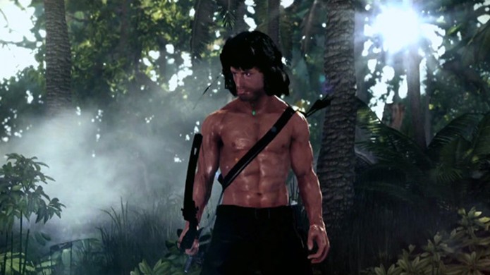 Rambo não tem piedade nem para nos poupar de um jogo tão ruim (Foto: GameSpot)