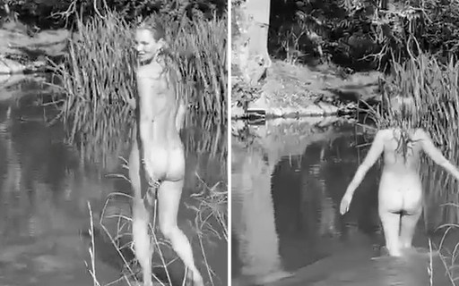 Kate Moss posa nua em meio à natureza