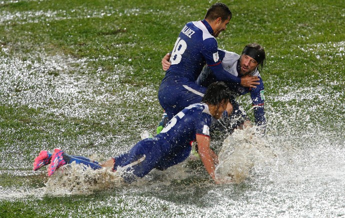 estadio chuva mundial de clubes pavone Cruz Azul x Sydney Wanderers (Foto: AP)