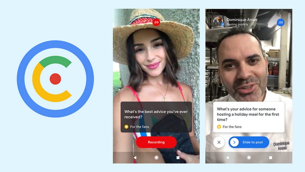 Cameos, app do Google para celebridades responderem perguntas sobre si, deixa de funcionar em março — Foto: Divulgação/Google