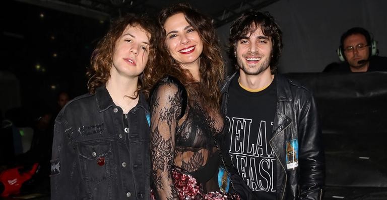 Lucas Jagger, Luciana Gimenez e Fiuk (Foto: Manuela Scarpa/Brazil News)