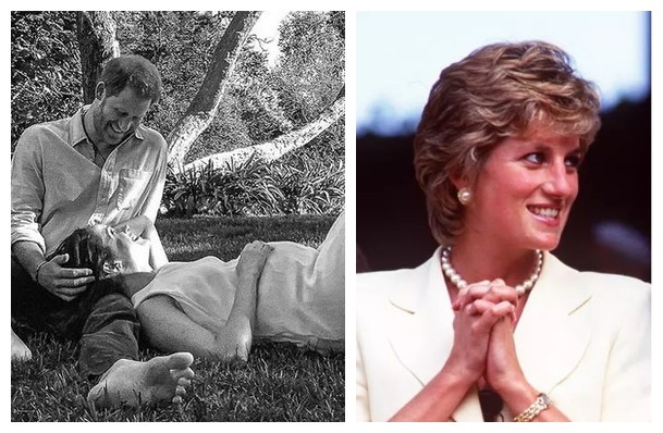 O Príncipe Harry e a atriz Meghan Markle esperam o nascimento da filha para o fim de junho/início de julho, quando a Princesa Diana (1961-1997) completaria 60 anos (Foto: Instagram/Getty Images)