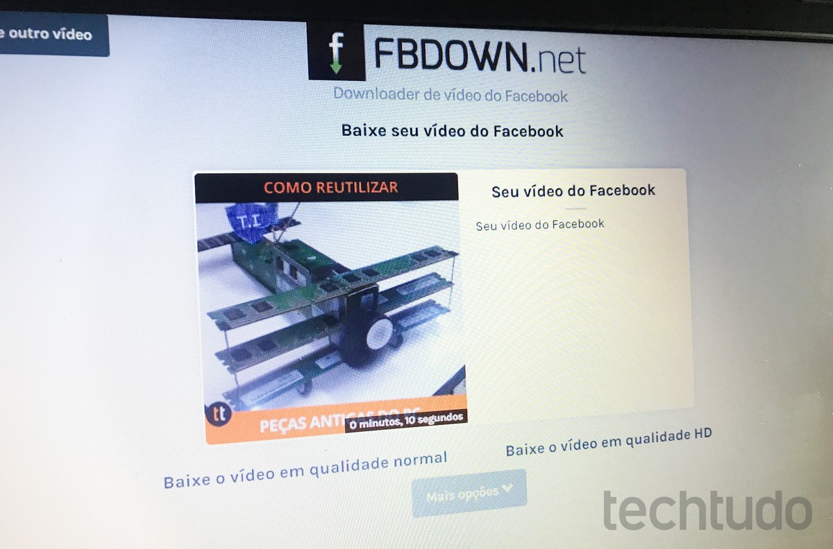 Facebook Video Downloader Como Baixar Videos Do Facebook De Graca Redes Sociais Techtudo