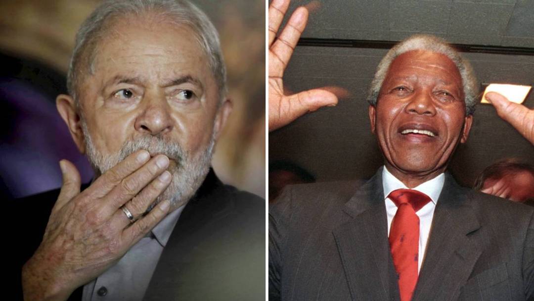 O presidente Lula e o ex-presidente da África do Sul Nelson Mandela