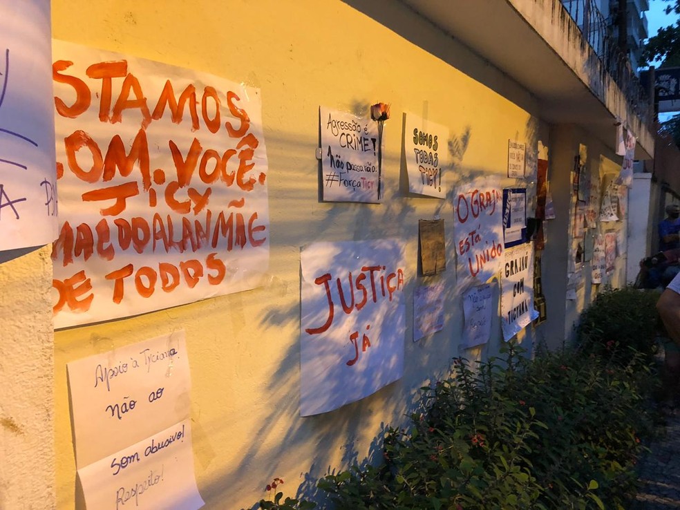 Manifestação em apoio à médica agredida no Grajaú, na Zona Norte do Rio, foi realizada na tarde desta quarta-feira (3) — Foto: Reprodução/Redes sociais