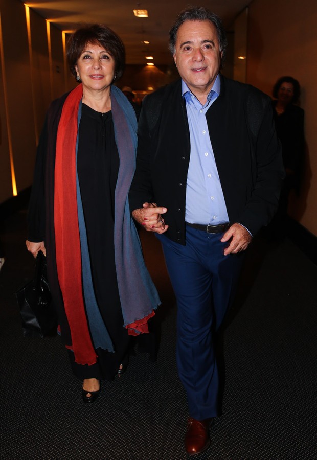 Tony Ramos e a mulher, Lidiane Barbosa (Foto: Manuela Scarpa/Foto Rio News)