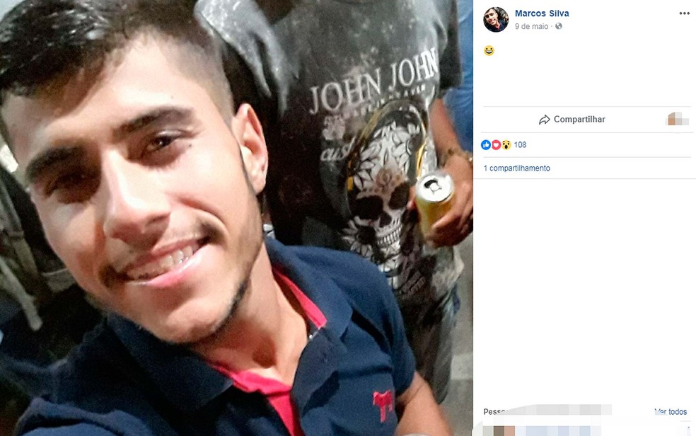 Jovem de 21 anos foi morto no centro de PoÃ§Ãµes, no sudoeste da Bahia (Foto: ReproduÃ§Ã£o/Facebook)