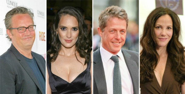 Os solteirões Matthew Perry, Winona Ryder, Hugh Grant e Mary-Louise Parker (Foto: Getty Images)