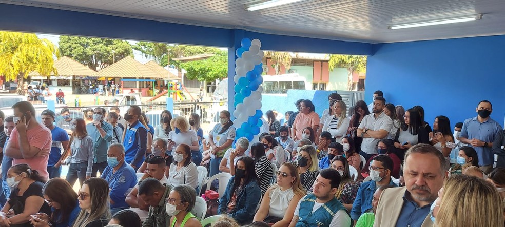 Muita gente esteve presente na inauguração do Restaurante Popular em Rio Branco — Foto: Murilo Lima/Rede Amazônica Acre