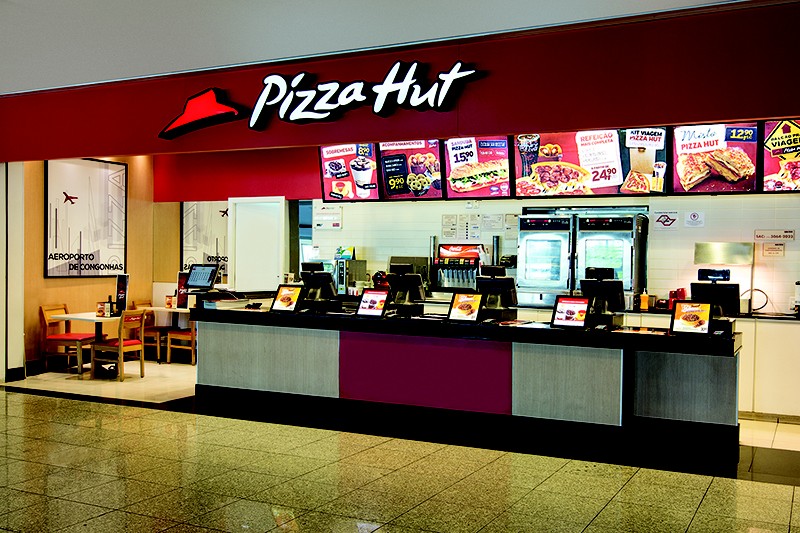 Pizza Hut do Aeroporto Internacional de Guarulhos: 33 mil pizzas são vendidas por mês (Foto: Divulgação)