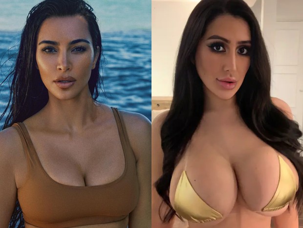 Cherri Lee fez procedimentos para ficar parecida com Kim Kardashian (Foto: Reprodução/Instagram/South West News Service)