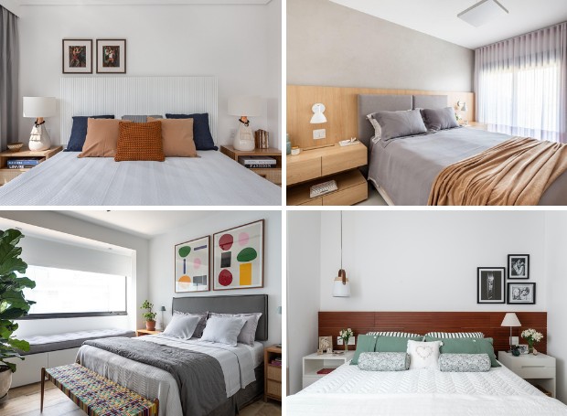 15 ideias de decoração neutra para quartos de casal  (Foto: Divulgação | Montagem: Casa e Jardim)