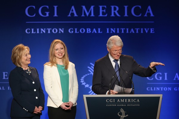 Hillary, Chelsea e Bill Clinton (Foto: Getty Images)