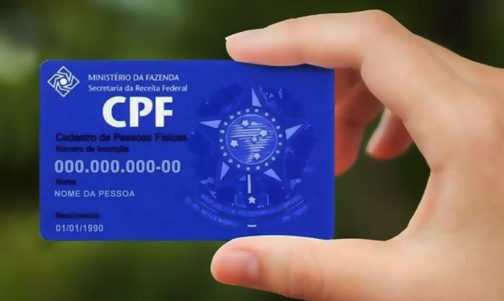 O número do Cadastro de Pessoa Física (CPF) é um exemplo de dado pessoal — Foto: Divulgação/Receita Federal