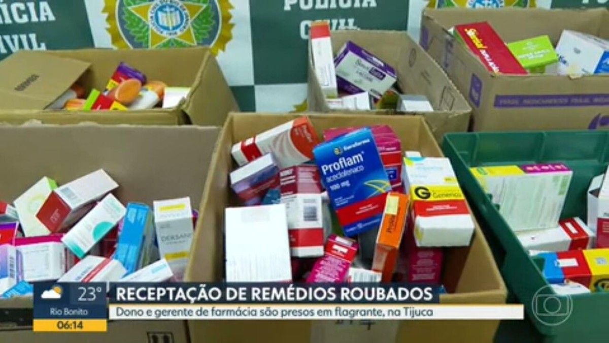 Gerente e dono de farmácia na Tijuca são presos por receptação de remédios roubados Rio de