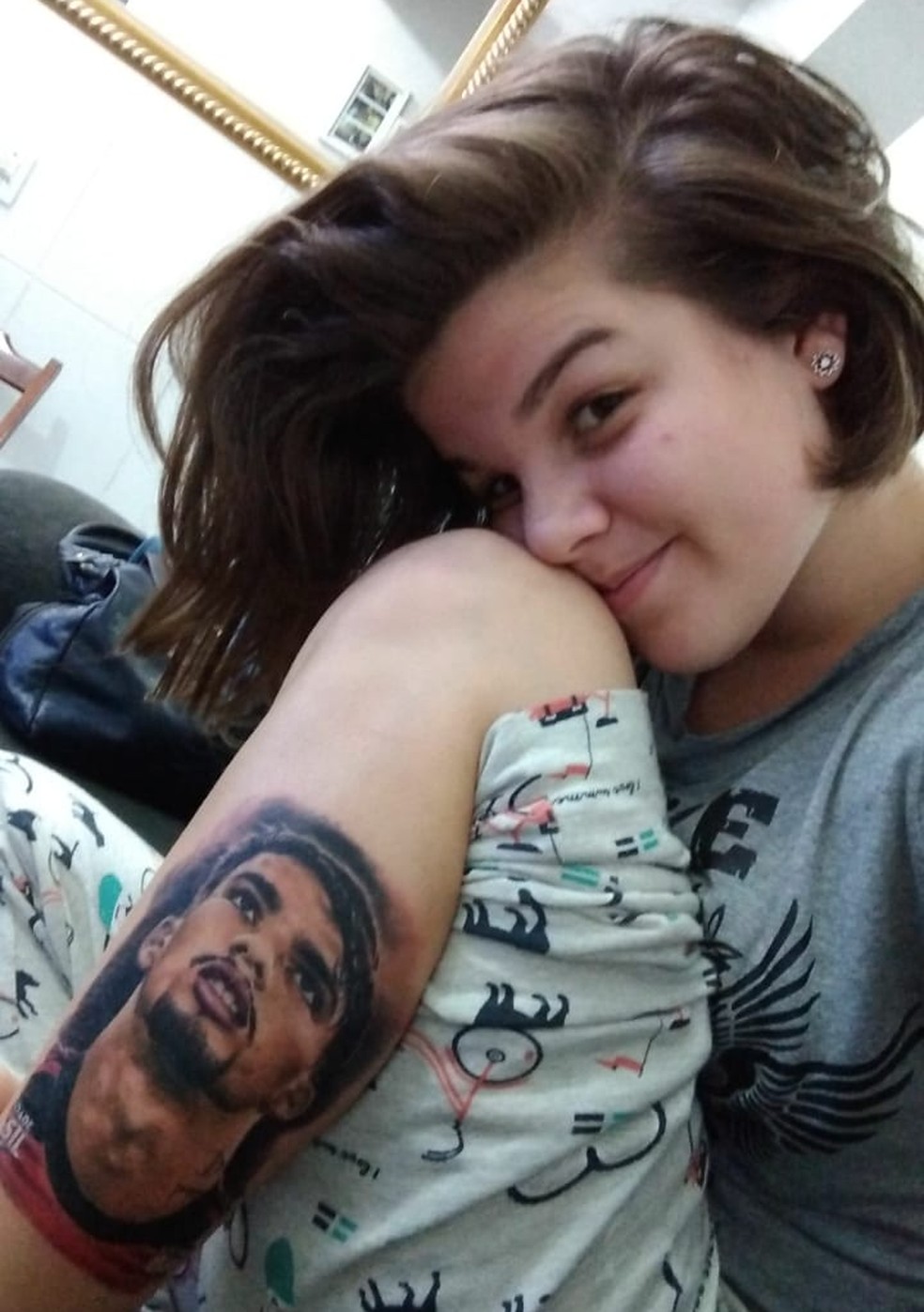 Raryman exibe tatuagem que surpreendeu atÃ© os prÃ³prios pais (Foto: Arquivo pessoal)