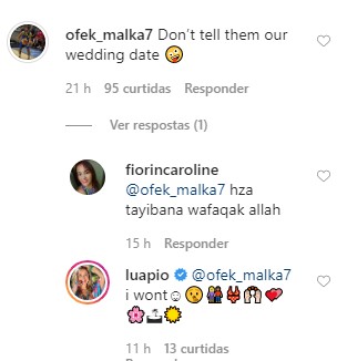 Ofek fala sobre casamento com Luana (Foto: Reprodução / Instagram)