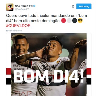 São Paulo provoca Corinthians em rede social (Foto: reprodução / Twitter)