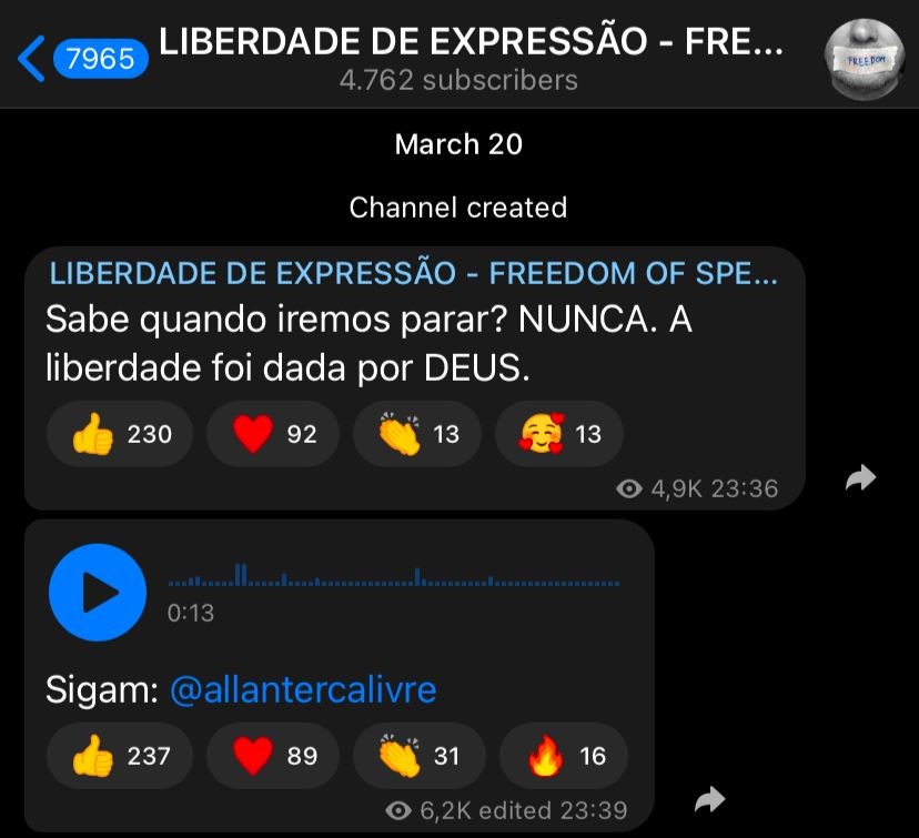 Criado no domingo, novo canal de Allan dos Santos desafia medidas de vigilância do Telegram e decisão do STF