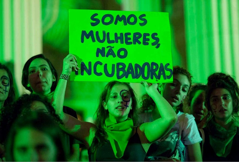 Manifestação pró-aborto no Rio de Janeiro, em 2018 Gabriel Monteiro