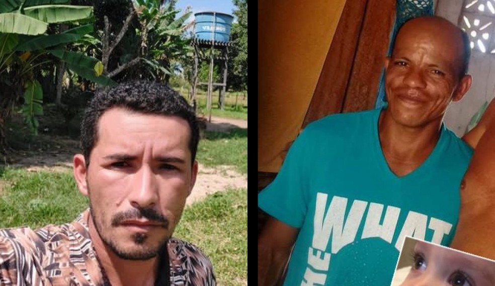 Raimundo Brito (à esquerda) foi hospitalizado, e Semeão Tavares (à direita) morreu vítima de descarga elétrica — Foto: Reprodução/Redes Sociais 