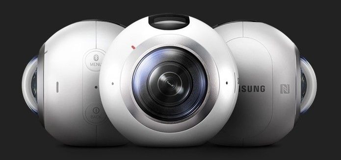 Design das câmeras 360º funcionam melhor com tripés e suportes extras (Foto: Divulgação/Samsung)