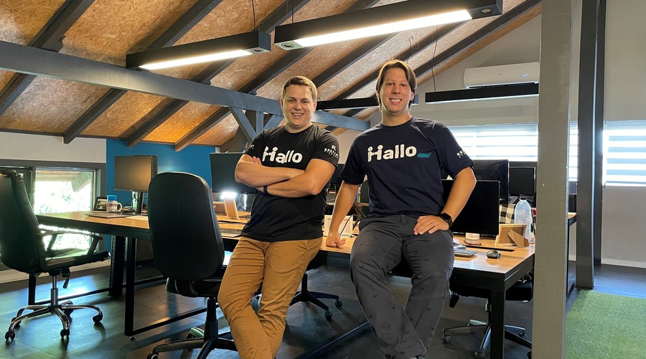 Bruno Grahl e João Paulo Ros, fundadores da startup Hallo (Foto: Divulgação)