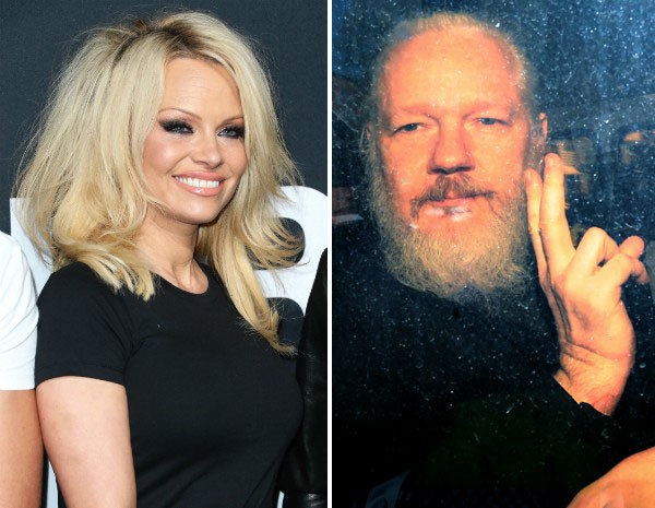 Pamela Anderson e Julian Assange (Foto: Getty Images)