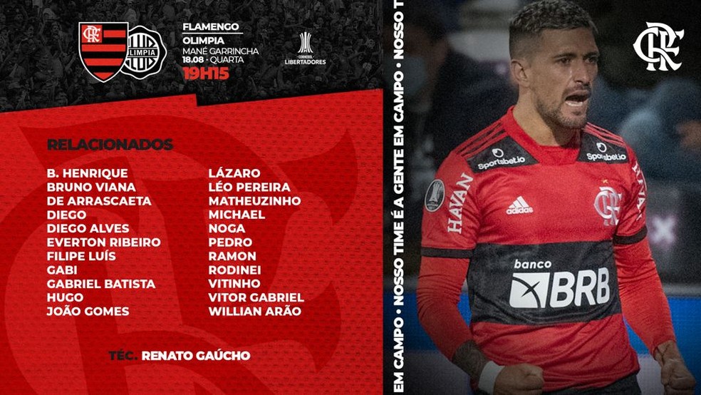 Relacionados Flamengo Olimpia &mdash; Foto: Reprodu&ccedil;&atilde;o