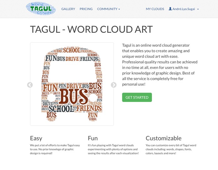 Tagul - crie uma nuvem de palavras utilizando imagens (Foto: Reprodução/André Sugai)