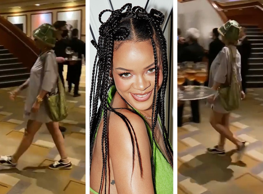 Rihanna chamou atenção com look 'despreocupado' em chegada ao Oscar