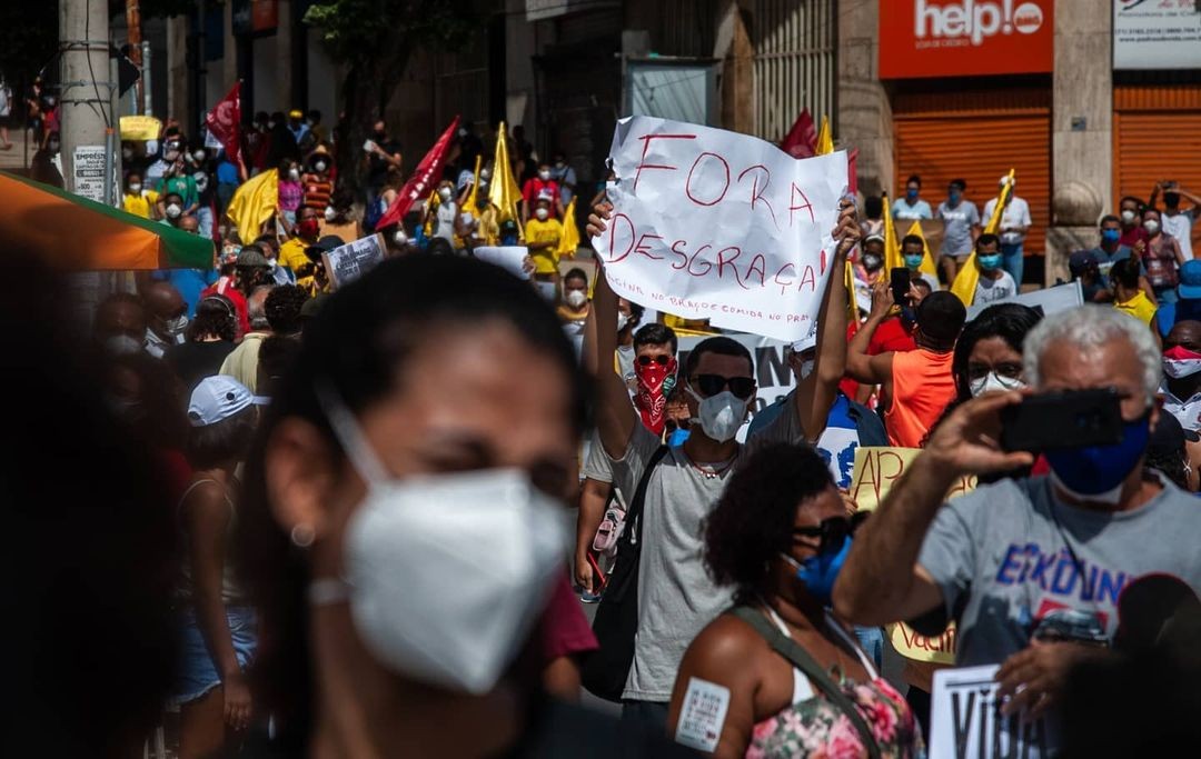 Manifestação em Salvador, na Bahia (Foto: Felipe Iruatã (@felipe.iruata))