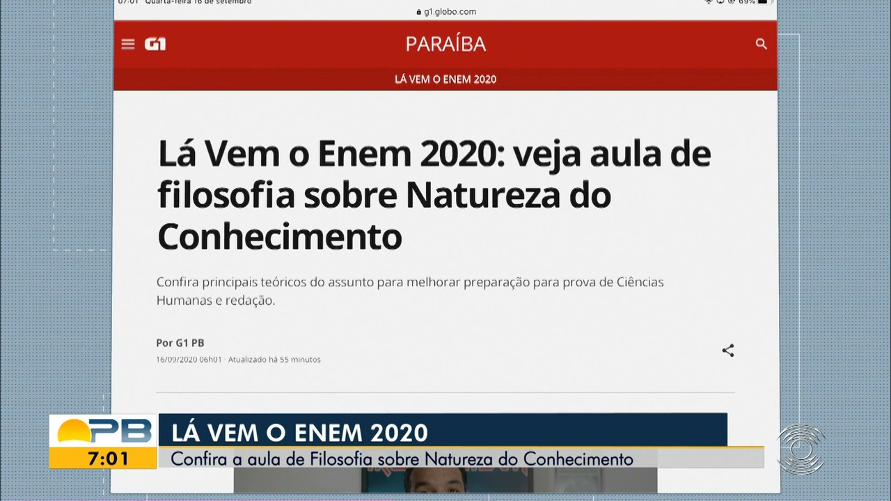 Lá vem o Enem 2020: veja aula de filosofia sobre Natureza do Conhecimento