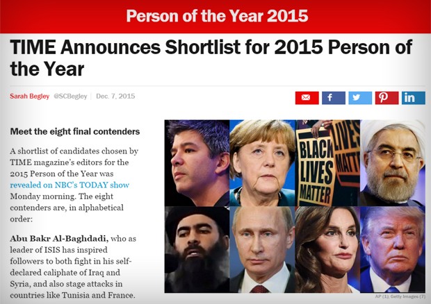 Time divulga lista de finalistas de 'Personalidade do Ano' (Foto: Reprodução)