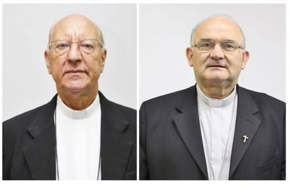 Dom Gentil Delazari, de 80 anos, (à esquerda) e Dom Canisio Klaus, de 69 anos (à direita) — Foto: Mitra Diocesana De Sinop