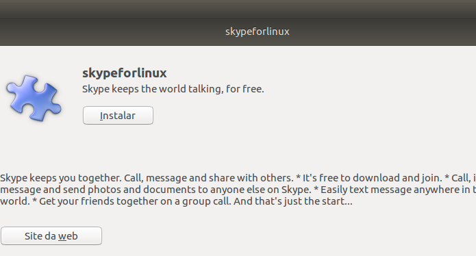 Iniciando a instalação do Skype no Linux (Foto: Reprodução/Edivaldo Brito)
