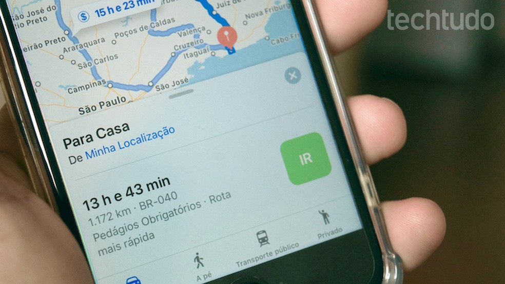 Tutorial mostra como consultar pontos de ônibus em uma cidade usando o Apple Maps (Foto: Marvin Costa/TechTudo)