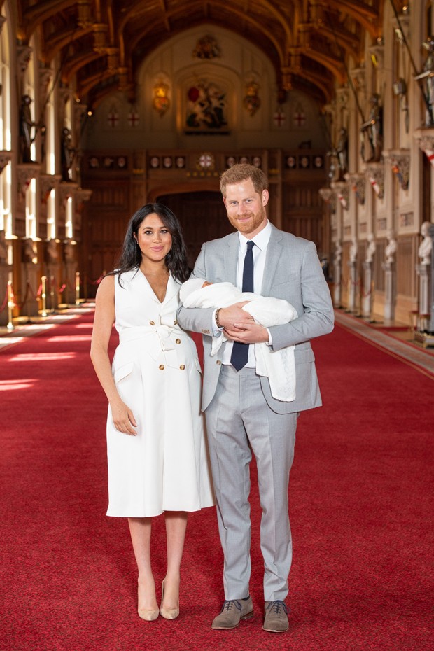 Meghan Markle e Príncipe Harry apresentam o primeiro filho (Foto: Getty Images)