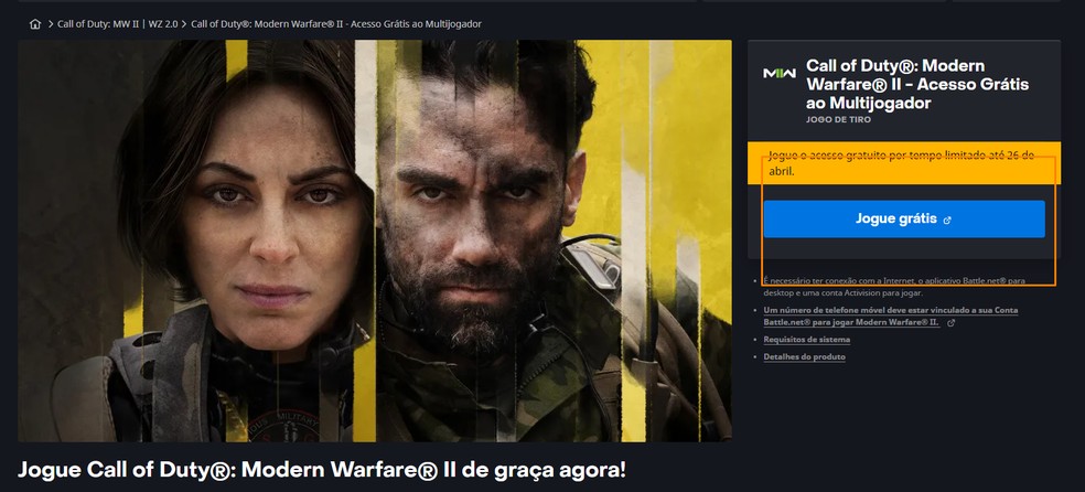 Por fim, espere o download de Call of Duty: Modern Warfare 2 — Foto: Reprodução/Felipe Vinha