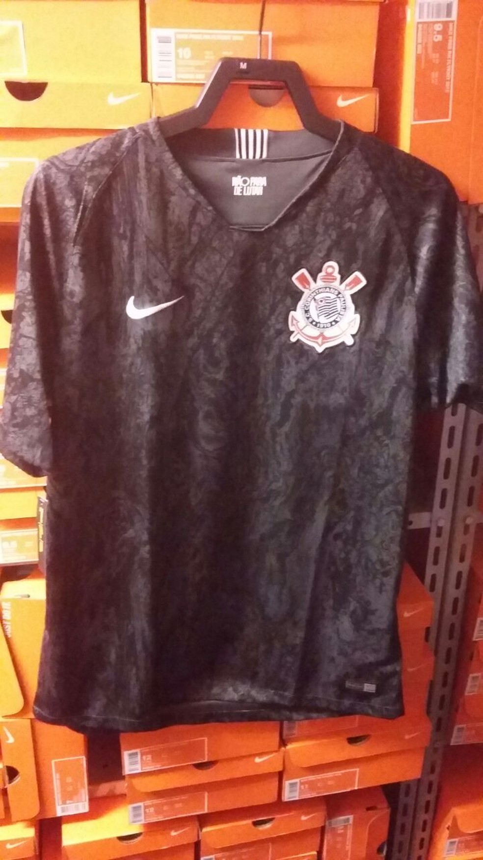 Segunda camisa do Corinthians terÃ¡ uma espÃ©cie de camuflagem (Foto: ReproduÃ§Ã£o)