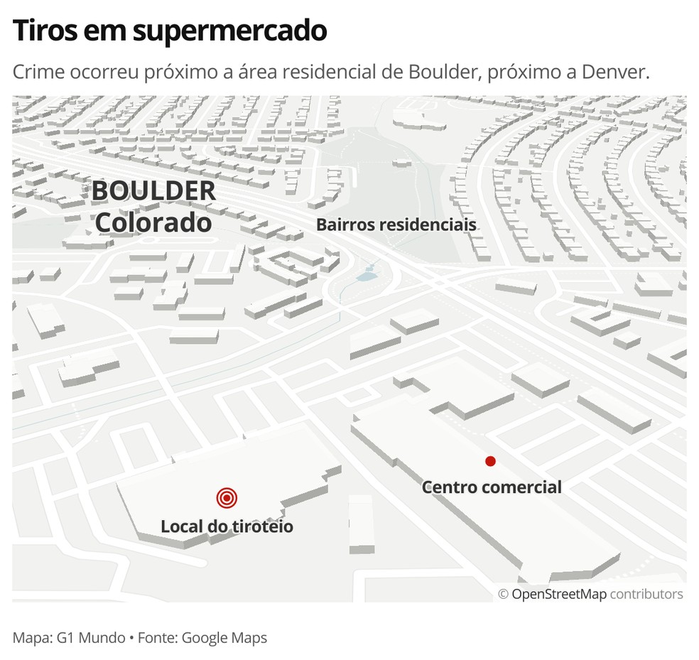 MAPA - Tiros em supermercado — Foto: G1 Mundo