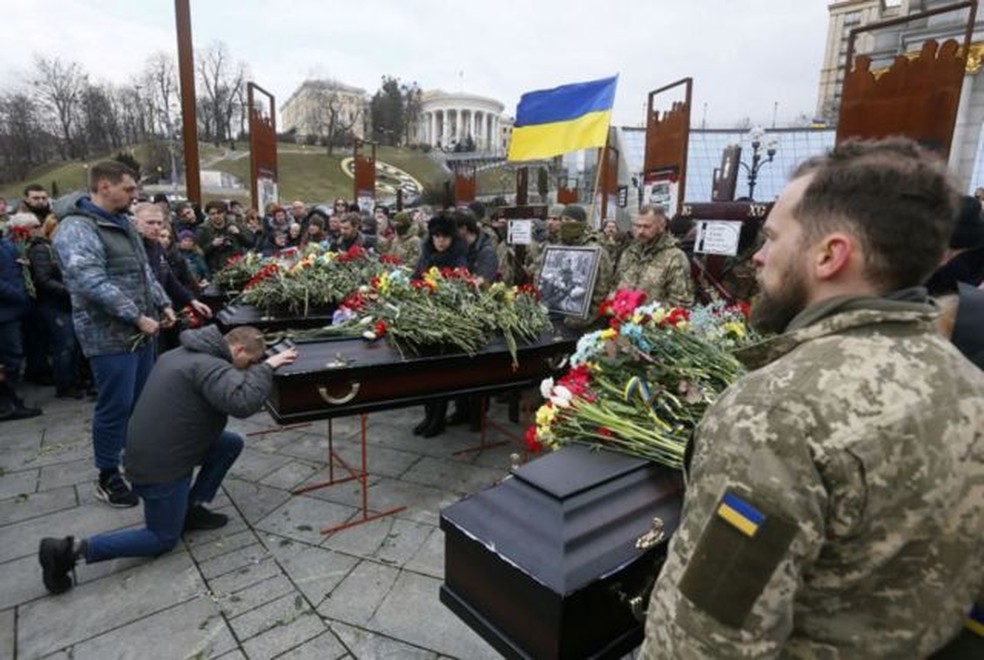 Os ucranianos perderam vários de seus soldados nesta semana — Foto: GETTY IMAGES/via BBC